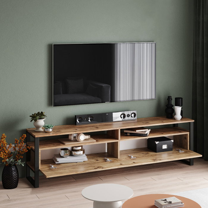 Hanah Home Ml19-A Mueble de TV Pino Atlántico 180x56x35.5cm